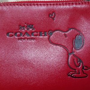 Coach retired Red Snoopy wristlet